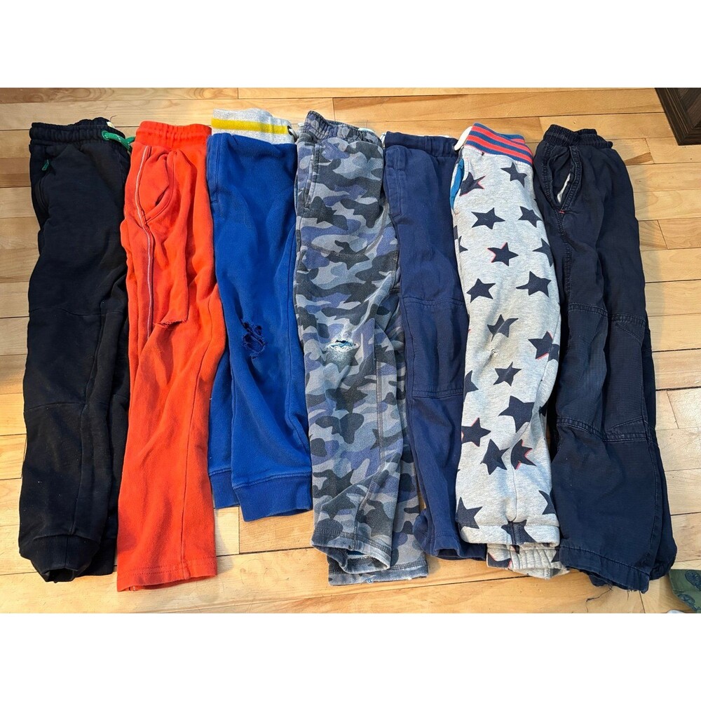 Mini Boden 7 122 play pants bundle sweatpants fleece lined